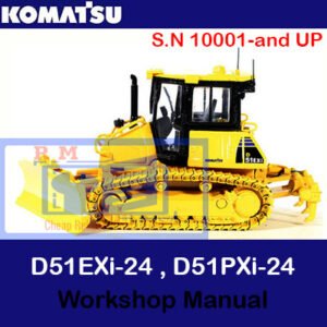 Komatsu D51EXi-24 and D51PXi-24 bulldozer workshop manual, showcasing detailed maintenance and repair instructions