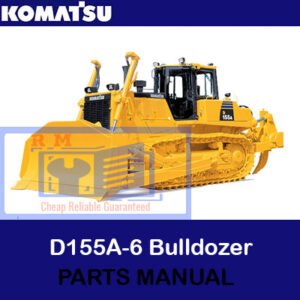 Parts manual for Komatsu D155A-6 bulldozer, detailing components and assembly instructions for maintenance and repair