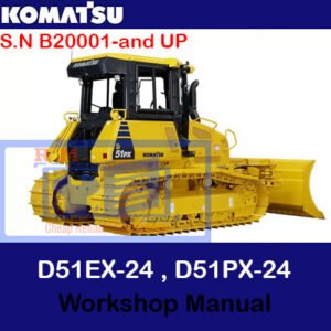 Komatsu D51EX-24 and D51PX-24 bulldozer workshop manual, detailing repair procedures and operational instructions