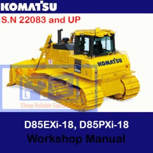 Komatsu D85EXi-18 and D85PXi-18 bulldozer workshop manual, providing essential information for maintenance and troubleshooting