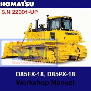 Komatsu D85EX-18 and D85PX-18 bulldozer workshop manual, providing essential information for servicing and troubleshooting