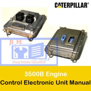Caterpillar 3500B Engine Control Electronic Unit manual cover featuring technical diagrams and specifications
