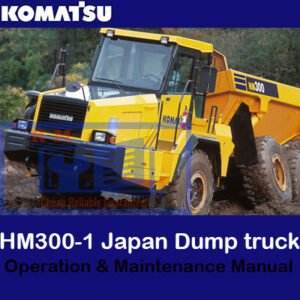 Komatsu HM300-1 Operation and Maintenance Manual, showcasing the model and important operational instructions