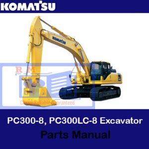 Komatsu PC300-8 and PC300LC-8 excavator parts manual, providing essential information on parts and maintenance