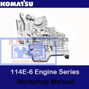 Komatsu 114E-6 Engine Series Workshop Manual with images of engine components and repair instructions for technicians