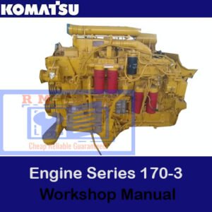 Komatsu 170-3 Engine Series Workshop Manual, displaying a detailed cover with engine schematics and repair instructions
