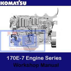 Komatsu 170E-7 Engine Series Workshop Manual cover with illustrations and detailed information for engine maintenance