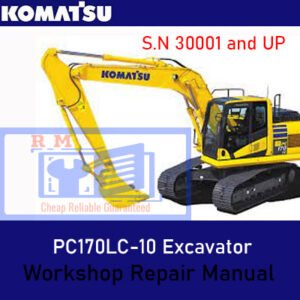 Komatsu 170LC-10 Excavator Workshop Repair Manual, displaying the title and technical images for effective repair procedures