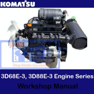 Workshop manual for Komatsu 3D68E-3 to 3D88E-3 engine series, detailing maintenance and repair procedures