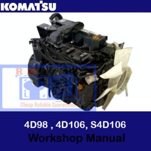 Komatsu workshop manual for 4D98, 4D106, and S4D106 engines, detailing maintenance procedures and troubleshooting tips
