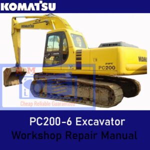 Komatsu PC200-6 Excavator Workshop Repair Manual showcasing technical drawings and essential repair information