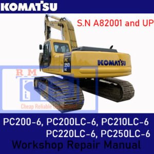 Comprehensive repair manual for Komatsu PC200-6, PC200LC-6, PC210LC-6, PC220LC-6, and PC250LC-6 models
