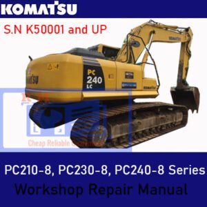 Comprehensive repair manual for Komatsu PC210-8, PC230-8, and PC240-8, covering essential maintenance and troubleshooting