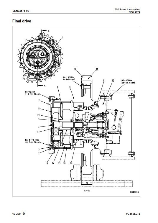 Komatsu PC160LC-8 Excavator Workshop Repair Manual - Image 6