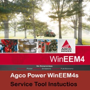 Agco Power WinEEM4s Service Tool Instructions Manual cover featuring technical diagrams and detailed service guidelines