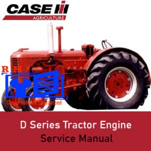 Case D Series Tractor Engine Service Manual with a graphic of the engine, highlighting key service and maintenance details