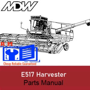 Case E517 Harvester Parts Manual, displaying a comprehensive guide to parts with diagrams and reference numbers