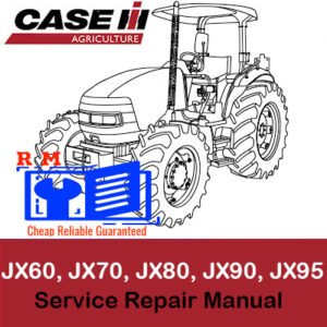 Comprehensive service manual for Case JX60, JX70, JX80, JX90, and JX95 tractors, covering repair and maintenance guidelines