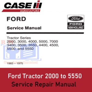 New Holland Ford Tractor service manual for 2000 to 5550 series, detailing repair instructions and maintenance