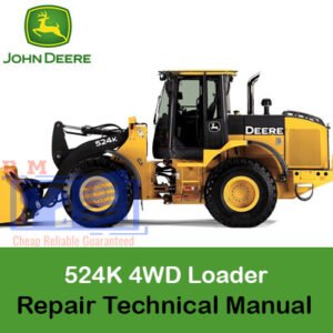 John Deere 524K 4WD Loader Engine 6068HDW74 technical repair manual, outlining engine specifications and maintenance tips