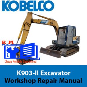 Kobelco K903-II Excavator Workshop Repair Manual cover featuring the model name and technical illustrations