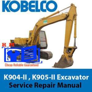 Comprehensive repair manual for Kobelco K904-II and K905-II Excavators, including maintenance instructions and troubleshooting