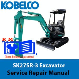 Service Repair Manual for Kobelco SK27SR-3 Excavator, showcasing detailed diagrams and maintenance instructions
