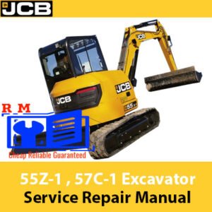 Service Repair Manual for JCB 55Z-1 and 57C-1 Excavators detailing maintenance and troubleshooting guidelines