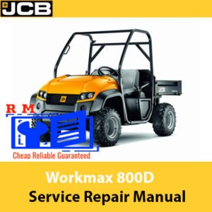 JCB Workmax 800D Service Repair Manual cover, highlighting the model and essential repair information