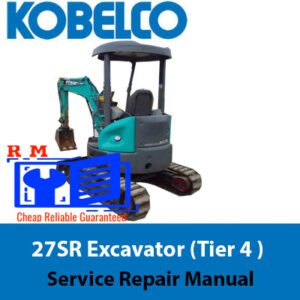 Kobelco 27SR Excavator Service Repair Manual cover, providing essential information for servicing and repairing the excavator