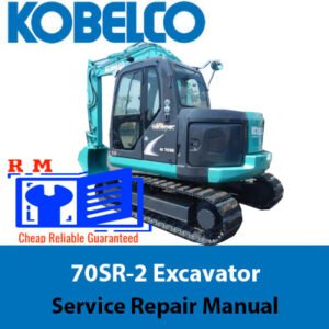 Kobelco 70SR-2 Excavator Service Repair Manual, displaying the model name and detailed diagrams for service procedures