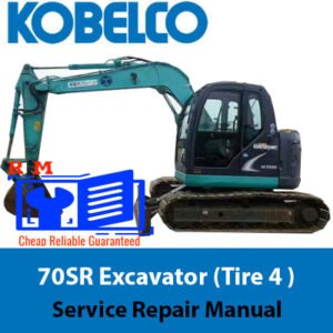 Front cover of the Kobelco 70SR Excavator Service Repair Manual, highlighting technical details and repair guidelines