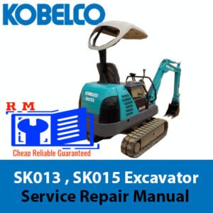 Kobelco SK013 and SK015 excavator service repair manual, showcasing detailed diagrams and maintenance instructions