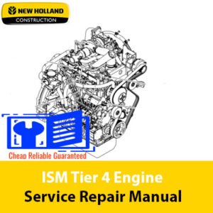 ISM Tier 4 Engine Service Repair Manual with images and text outlining maintenance procedures and troubleshooting tips