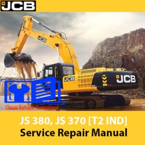 Service Repair Manual for JCB JS380 and JS370 Excavators, detailing maintenance and repair guidelines for optimal performance