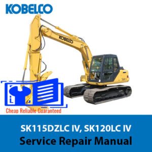 Kobelco SK115DZLC IV and SK120LC IV service repair manual, showcasing diagrams and instructions for maintenance and repairs