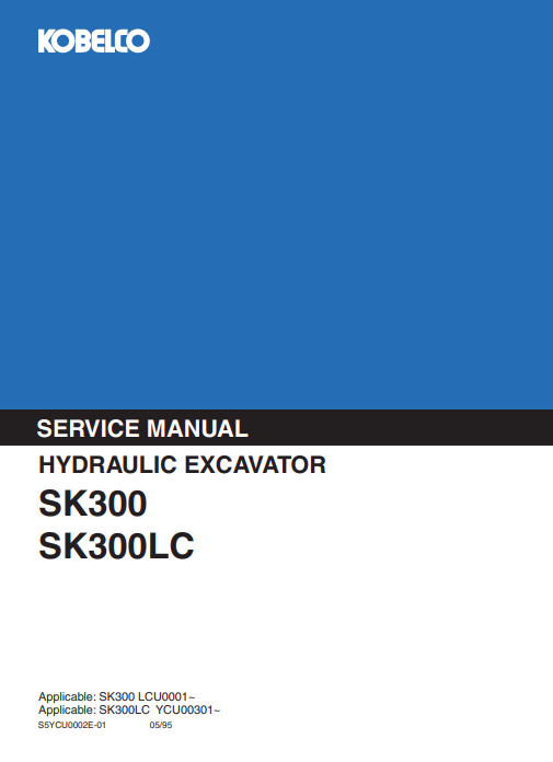 Kobelco SK300, Kobelco SK300LC Service Workshop Manual - Image 2