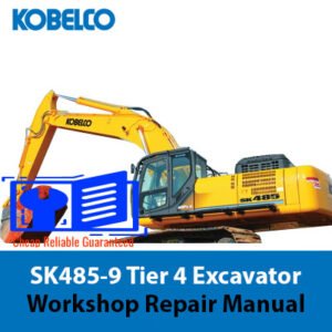 Kobelco SK485-9 Excavator Workshop Repair Manual, displaying the model name and detailed illustrations for repair procedures