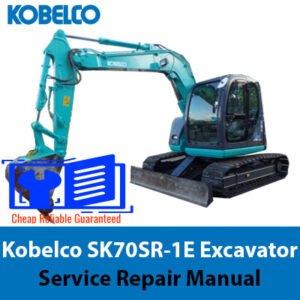 Service Repair Manual for Kobelco SK70SR-1E Excavator, showcasing detailed diagrams and maintenance instructions
