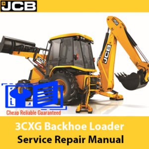 Service Repair Manual for JCB 3CXG Backhoe Loader, showcasing detailed diagrams and maintenance instructions