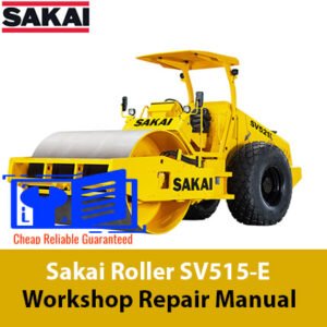 Sakai SV515-E Roller Workshop Repair Manual, showcasing the title and relevant diagrams for maintenance and repair