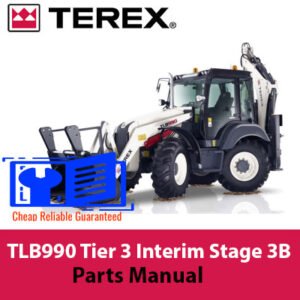 Parts manual for Terex TLB990 Backhoe Loader, showcasing diagrams and specifications for efficient repairs and maintenance