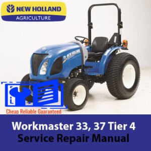 New Holland Workmaster 33 and 37 service repair manual, showcasing detailed diagrams and maintenance instructions for tractors