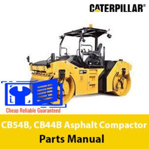 Parts manual for Caterpillar CB54B and CB44B asphalt compactors, detailing components and assembly instructions