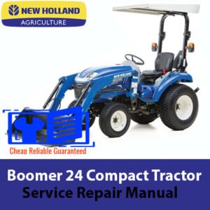 Service Repair Manual for New Holland Boomer 24 Compact Tractor, showcasing diagrams and maintenance instructions