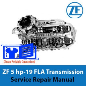 ZF 5hp19fla Transmission Service Repair Manual cover featuring technical diagrams and detailed repair instructions