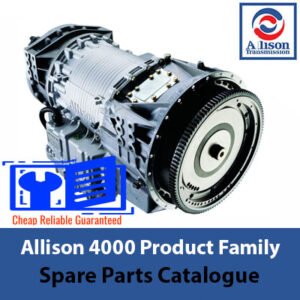 Allison 4000 Product Family Spare Parts Catalogue, showcasing parts and their descriptions for maintenance and repair