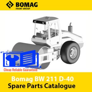 Spare parts catalogue for Bomag BW 211 D-40 road roller, detailing components and specifications for maintenance and repairs