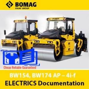Electrics documentation for the Bomag BW154 and BW174 AP – 4i-f Training Course, detailing electrical components and functions