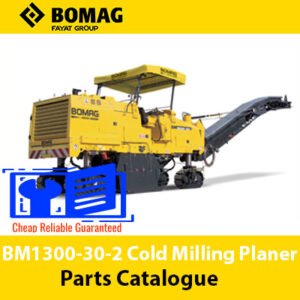 Comprehensive parts catalogue for the Bomag BM1300-30-2 Cold Milling Planer, including diagrams and component details
